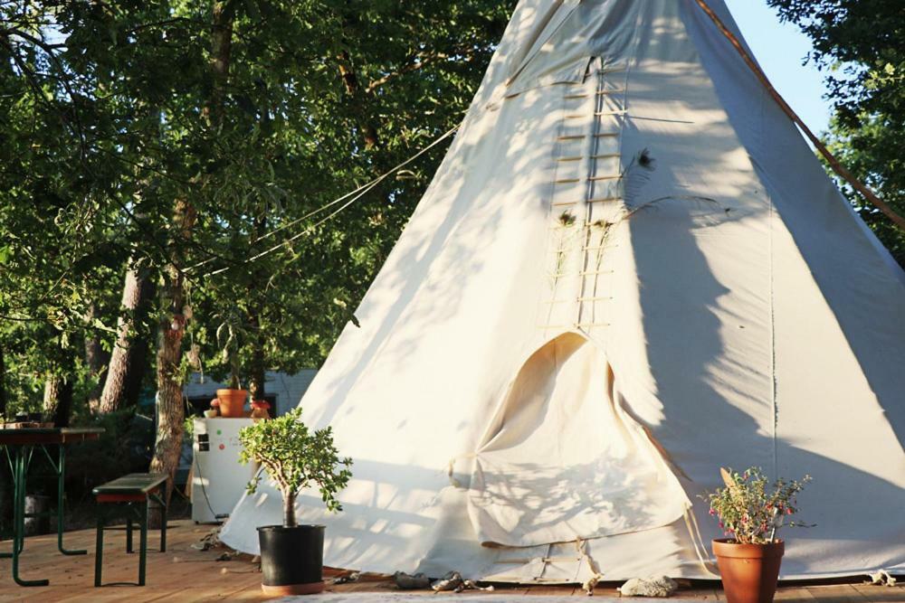 Tipi Lodge dans la Forêt Mimizan-Plage Exterior foto
